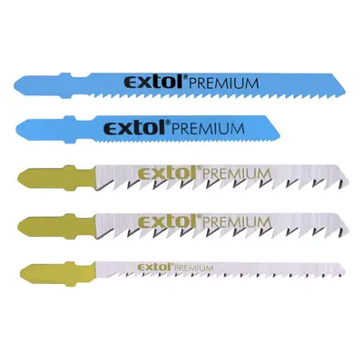 Extol Premium 8805100 plátky do přímočaré pily-mix, sada 5ks, úchyt BOSCH, Bi-metal, HSS, HCS