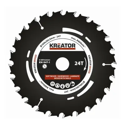 Kreator KRT020303 - Pilový kotouč pro ponorné pily 160mm, 24T