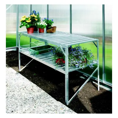 LanitPlast AL regál VITAVIA 120x52 cm dvoupolicový stříbrný