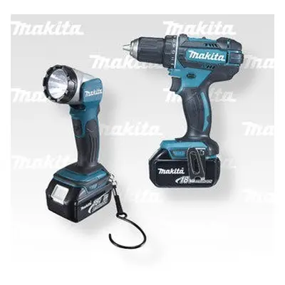 Makita DDF482RFJ1 aku vrtací šroubovák se svítilnou Li-ion 18V/3,0 Ah