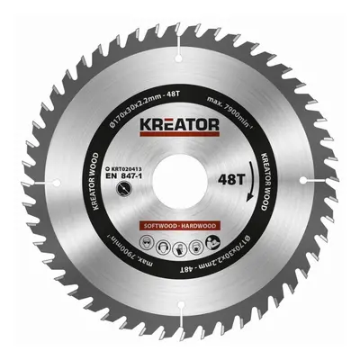 Kreator KRT020413 - Pilový kotouč na dřevo 170mm, 48T