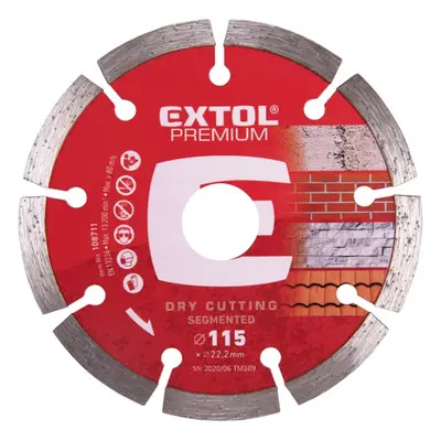 Extol Premium 108711 kotouč diamantový řezný segmentový, 115x22,2 mm