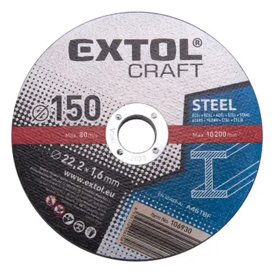 Extol Craft 106930 kotouče řezné na kov 150x1,6x22,2 mm, 5ks