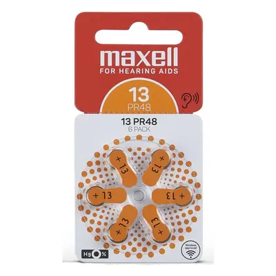 AZ13/PR48 ZINK AIR 6PK MAXELL