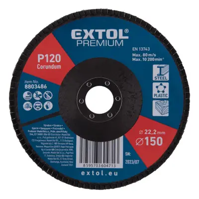 Extol Premium 8803486 kotouč lamelový šikmý korundový, O150mm, P120