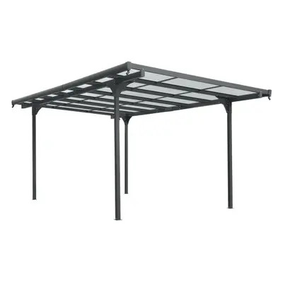 Hliníková pergola LANITPLAST ALU 53 antracit + čirý PC LG4148