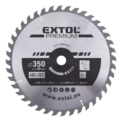 Extol Premium 8803251 kotouč pilový s SK plátky 350x2,5x30 mm, 40T