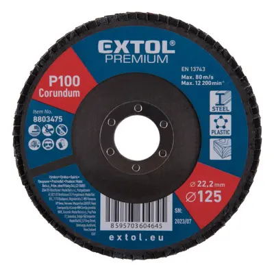 Extol Premium 8803475 kotouč lamelový šikmý korundový, O125mm, P100