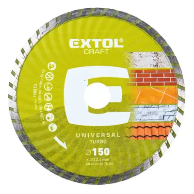 Extol Craft 108853 kotouč diamantový řezný turbo, 150x22,2 mm