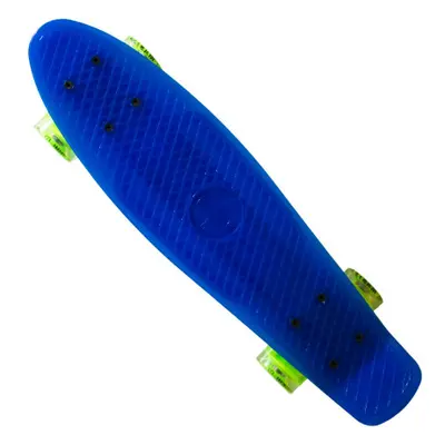 Plastik Penny Board MASTER 22" se svítícími kolečky - modrý