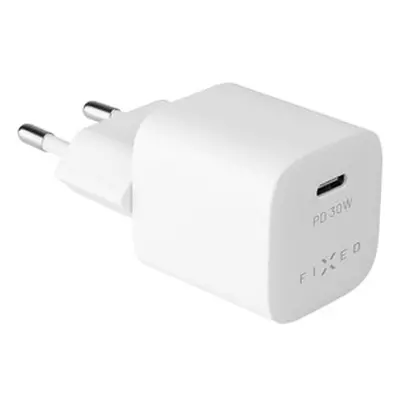 Mini adapter,USB-C, 30W, bílý FIXED