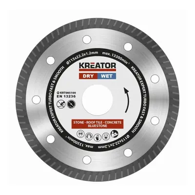 Kreator KRT085100 - Diamantový kotouč celoobvodový 115mm EXPERT TURBO