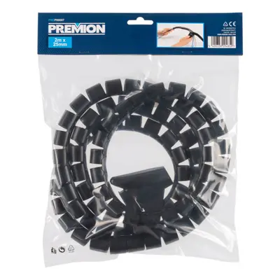 Premion PREP00007 - Spirálová trubice na kabely černá 2 m x 25 mm