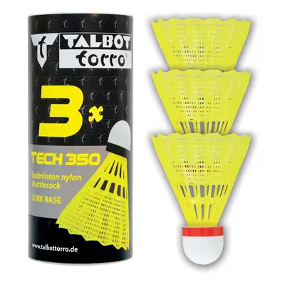 Badmintonové míčky TALBOT TORRO Tech 350 Fast 3 ks - žluté