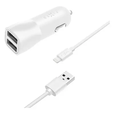 Nab+USB-C kab.,2xUSB, 15W, bílá FIXED