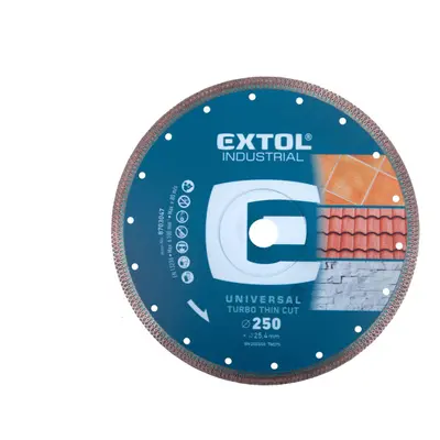 Extol Industrial 8703047 kotouč diamantový řezný, turbo Thin Cut, suché i mokré řezání, O 250x25