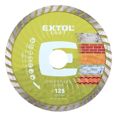 Extol Craft 108852 kotouč diamantový řezný turbo, 125x22,2 mm