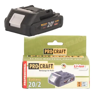 Procraft 20/2A baterie akumulátorová, 20V Li-ion, 2000mAh