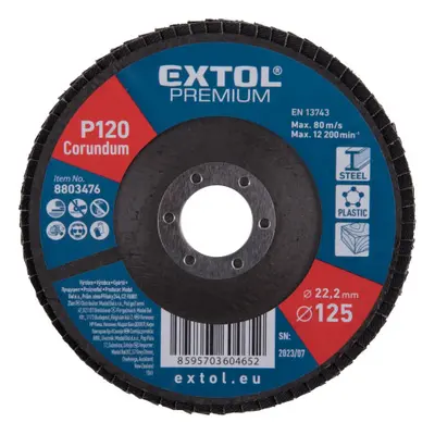 Extol Premium 8803476 kotouč lamelový šikmý korundový, O125mm, P120