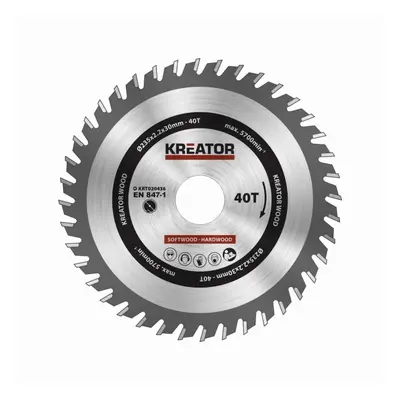 Kreator KRT020436 - Pilový kotouč na dřevo 235mm 40T