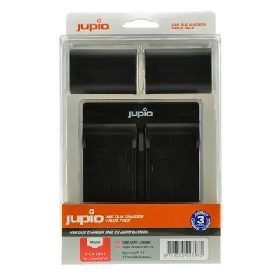 Set Jupio 2x LP-E6 1700mAh + USB Duální nabíječka