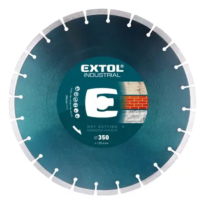 Extol Industrial - 350x25,4 mm, kotouč diamantový řezný segmentový na beton, 8703082