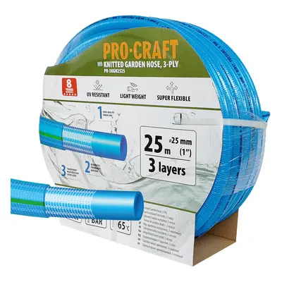 Procraft PR-3KGH2525 zahradní hadice 3 vrstvy, 1" 25 m