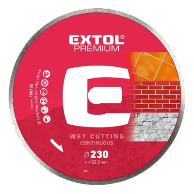 Extol Premium 108735 kotouč diamantový řezný celoobvodový, 230x22,2 mm