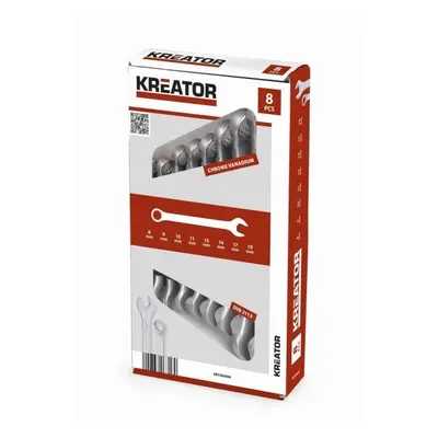 Kreator KRT500008 - Sada klíčů očko/otevřený 8-19 mm, 8ks