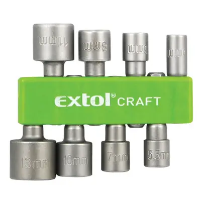 Extol Craft 10213 hlavice nástrčné do vrtačky, sada 8ks, 5-13mm