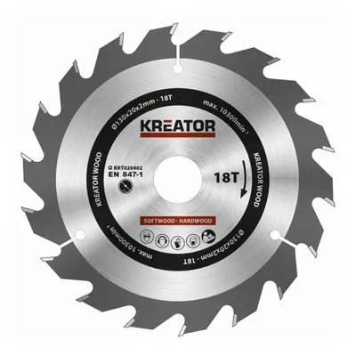 Kreator KRT020402 - Pilový kotouč na dřevo 130mm, 18T