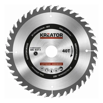 Kreator KRT020407 - Pilový kotouč na dřevo 150mm, 40T