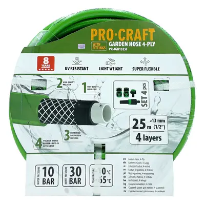 Procraft PR-4GH1325F zelená zahradní hadice