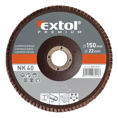 Extol Premium 8803344 lamelový kotouč šikmý korundový, P40, 150mm