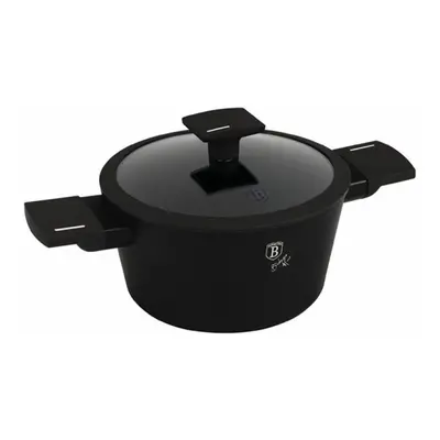 BERLINGERHAUS Kastrol s titanovým povrchem a poklicí 20 cm Matte Black Collection BH-8187