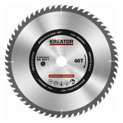 Kreator KRT020430 - Pilový kotouč na dřevo 305mm, 60T