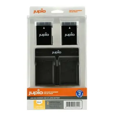 Set Jupio 2x EN-EL14(A) 1100mAh + USB duální nabíječka