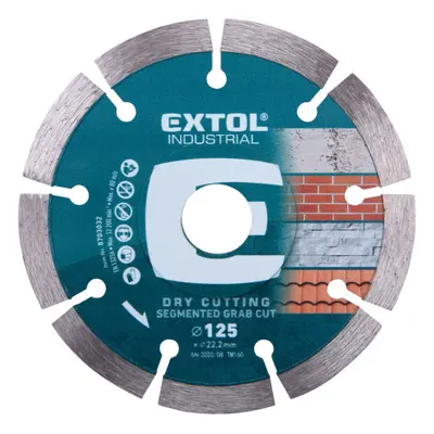 Extol Industrial 8703032 kotouč diamantový řezný segmentový Grab Cut - 125x22,2 mm, suché řezání