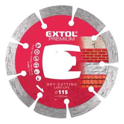 Extol Premium 108911 kotouč diamantový řezný segmentový Long Life 115x22,2 mm