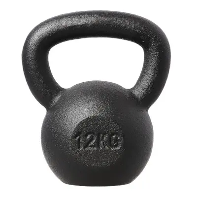 Litinový kettlebell HMS KZG12 12 kg, černý