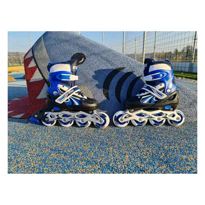 KUBIsport 05-CS310K-MO Dětské inline brusle roztahovací CS310K modré velikost 31-34