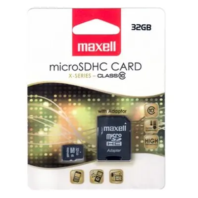 MicroSDHC 32GB CL10 + adpt 854718 MAXELL