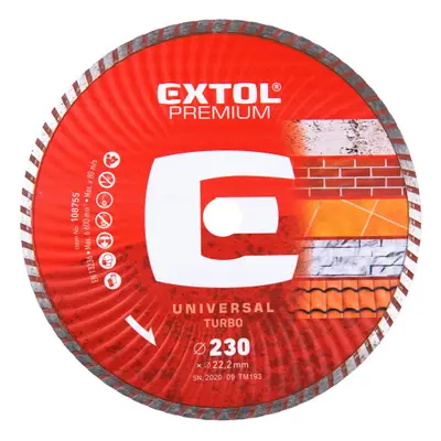 Extol Premium 108755 kotouč diamantový řezný turbo, 230x22,2 mm