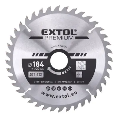 Extol Premium 8803221 kotouč pilový s SK plátky 184x2,2x30 mm, 40T