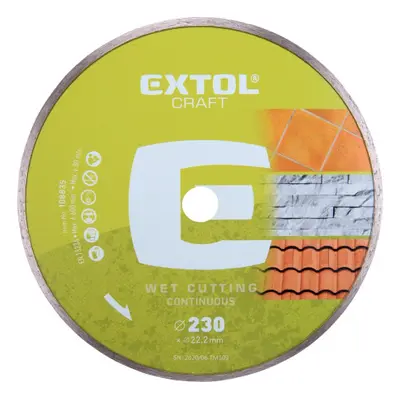 Extol Craft 108835 kotouč diamantový řezný celoobvodový, 230x22,2 mm