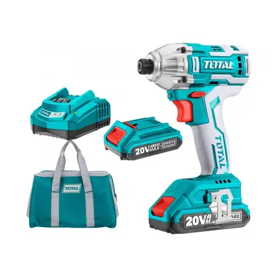 Total TIRLI2002 aku rázový utahovák 1/4", brushless, 20V Li-ion (2x), 2000mAh, industrial