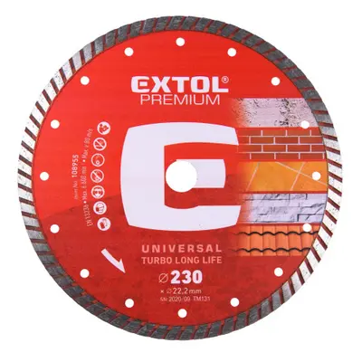 Extol Premium 8803035 kotouč diamantový řezný turbo plus, 230x22,2 mm