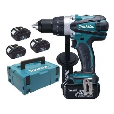 Makita DDF458RF3J aku šroubovák, 3x aku, systainer