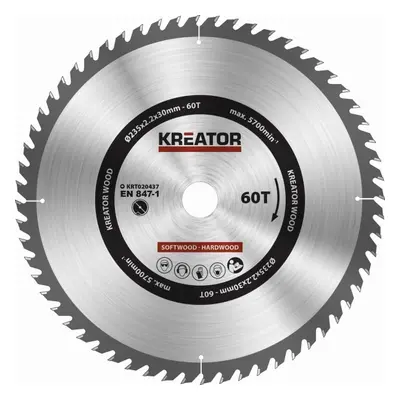 Kreator KRT020437 - Pilový kotouč na dřevo 235mm 60T