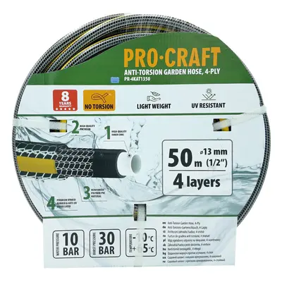 Procraft PR-4KAT1350 Černo-žlutá zahradní hadice